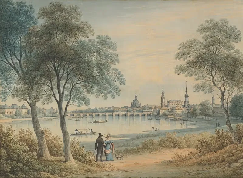 View of Dresden from the West — Christian Gottlob Hammer
