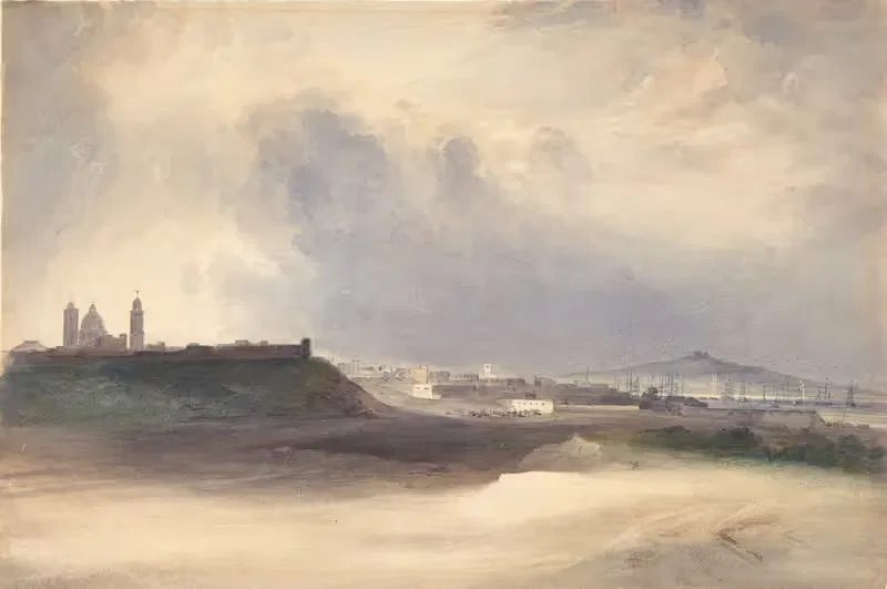 Подход к Монтевидео, Уругвай by Конрад Мартенс, 1832 — digital art print download