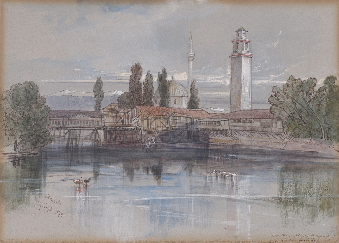 Монастырь by Эдвард Лир, 1848 — digital art print download