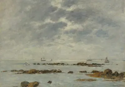 Marine À St. Vaast-La Hougue (Manche) by Eugène Boudin, 1892 — digital art print download