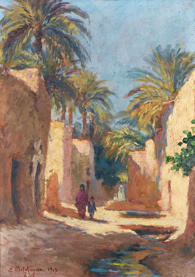 Улица в Бискра by Южен-Жюль Делагог, 1912 — digital art print download