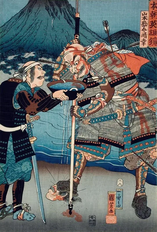 Ямамото Кансуке Харюки by Утагава Куниёси, 1858 — digital art print download