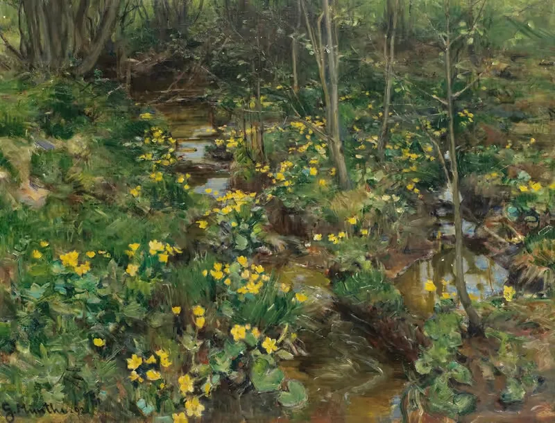 Норвежские бархатцы by Герхард Мунте, 1892 — digital art print download