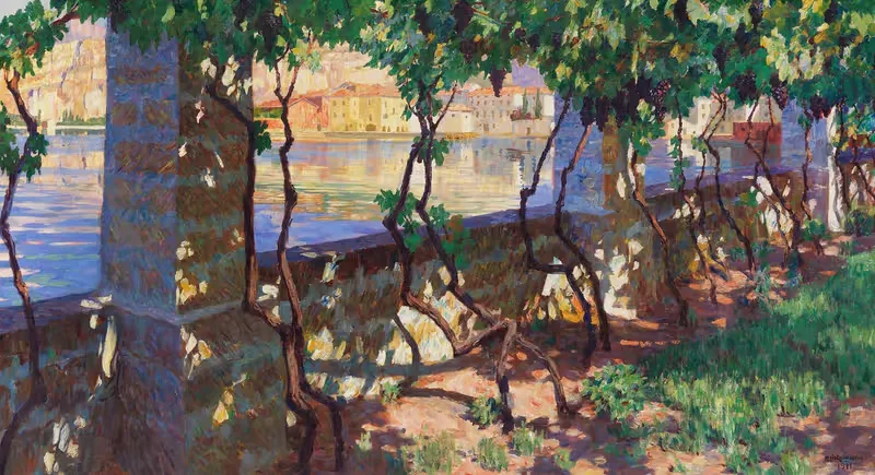 Пергола кафе Парадизо в Торболи by Ганс Лиццманн, 1911 — digital art print download
