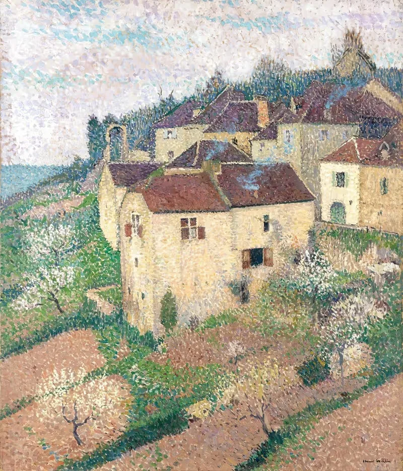 Дома в Сент-Сирк-Лапопи by Анри Мартен, 1920 — digital art print download