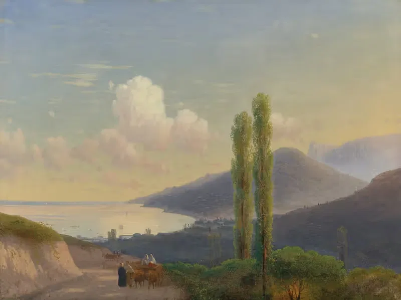 The Road To Gurzuf, Crimea — Ivan Konstantinovich Aivazovsky