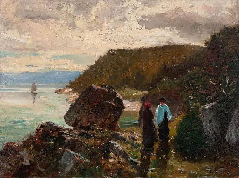 Путь у реки, Мюррей Бэй, Нижний Святой Лаврентий, Канада by Дж. Генри Сэндхэм — digital art print download