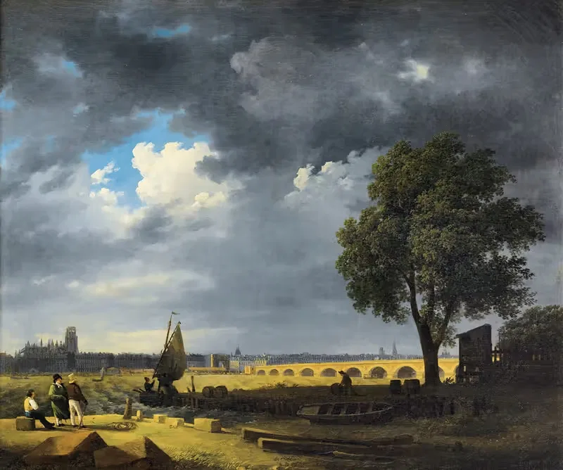 View of Bordeaux by Jacques-Raymond Brascassat, 1822 — digital art print download