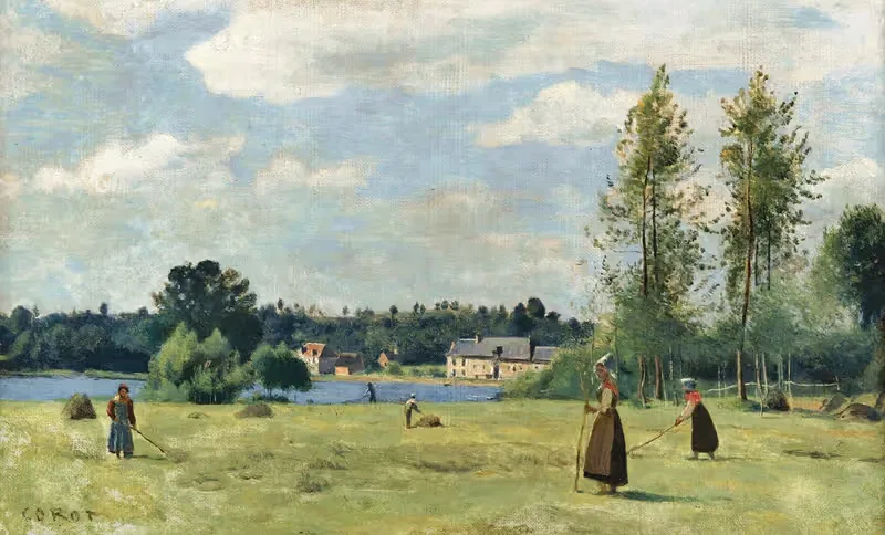 Faneuses À Ville D'avray — Jean-Baptiste-Camille Corot
