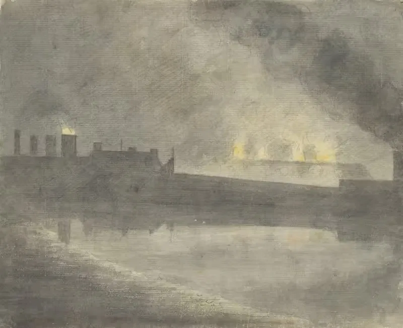 Литейный завод в Кэноне, Херефордшир by Джон Баптист Мальше, 1792 — digital art print download