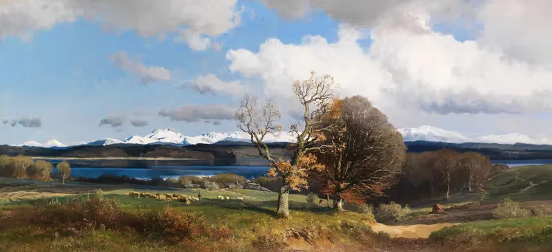 Blick auf den Simssee im Frühling — Josef Wenglein