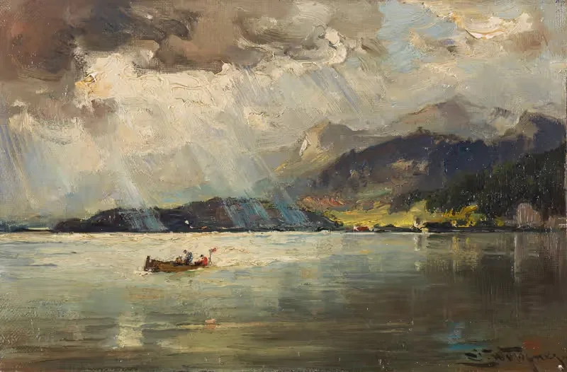 Am Wörthersee by Joseph Wopfner, 1910-1915 — digital art print download