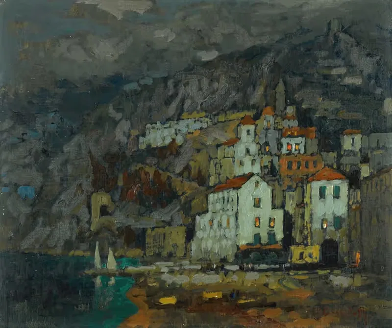 Вид на Амальфи by Константин Иванович Горбатов, 1925 — digital art print download