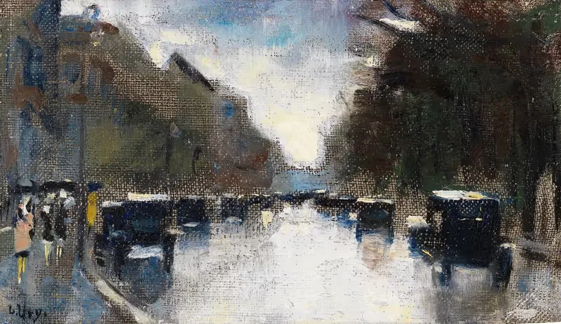 Straße im Tiergarten by Lesser Ury, 1920 — digital art print download