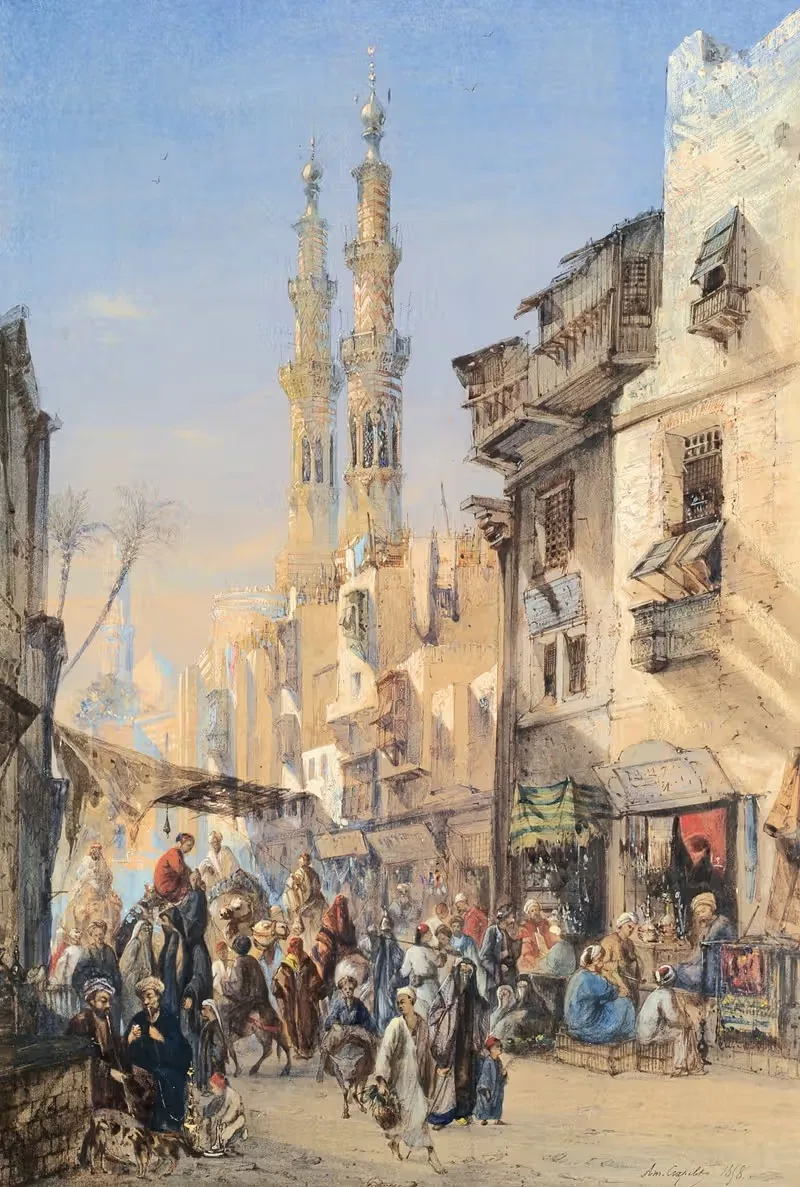 Улица в Каире by Луи-Амабль Крапле, 1859 — digital art print download