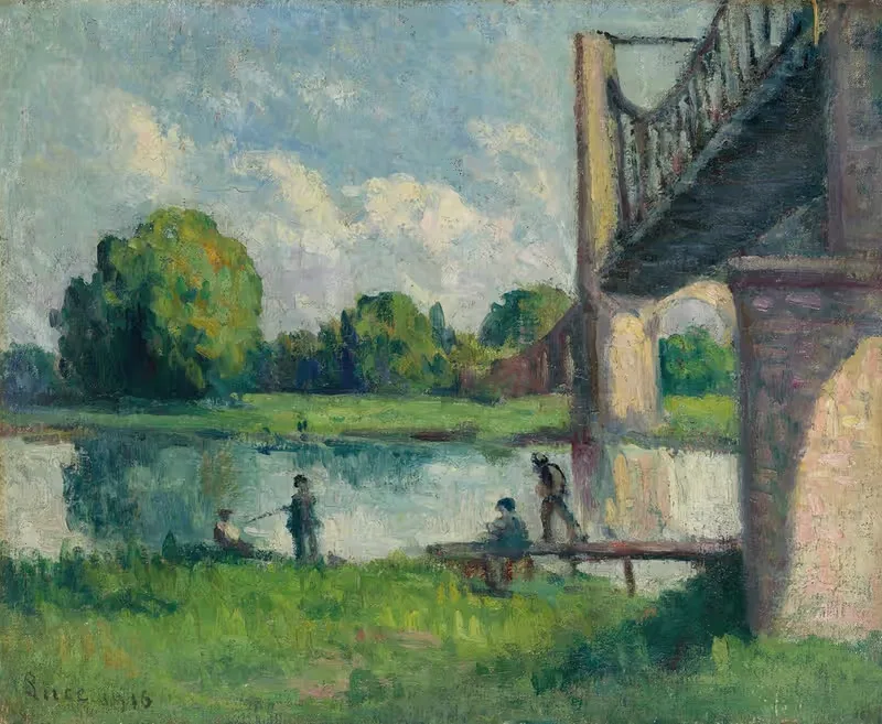 Мост в окрестностях Анже by Максимильен Люс, 1916 — digital art print download