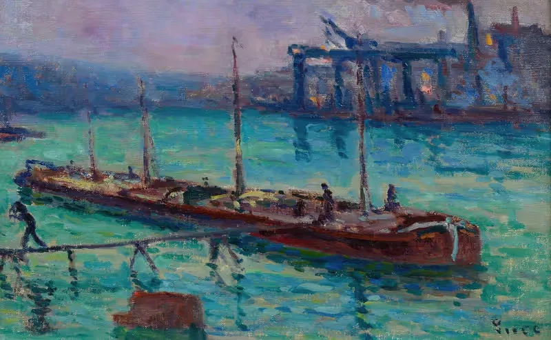 Péniche Au Bord De La Seine — Maximilien Luce