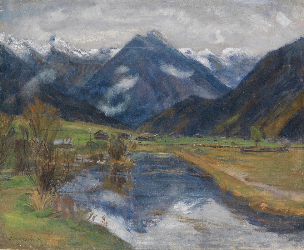 Хинтерштайн с воды by Отто Модерсон, 1934 — digital art print download