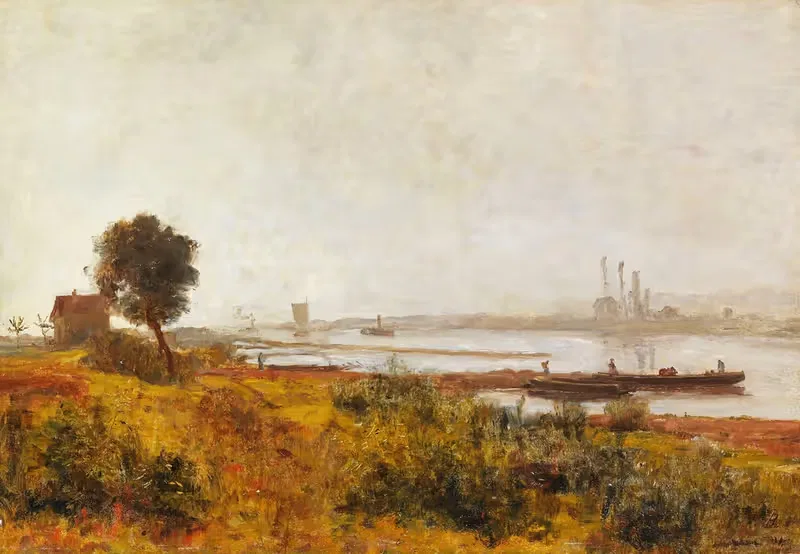Flusslandschaft in Mecklenburg — Paul Baum