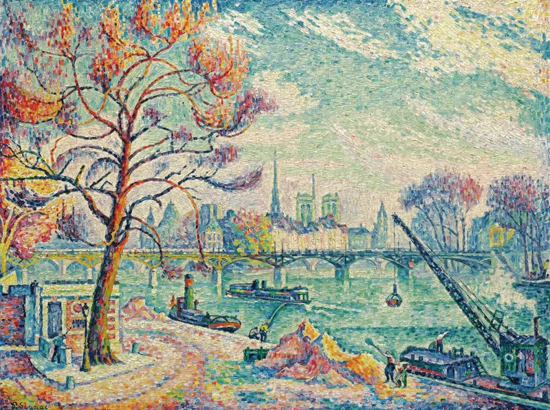 Мост Искусств (Париж) by Поль Синьяк, 1925 — digital art print download