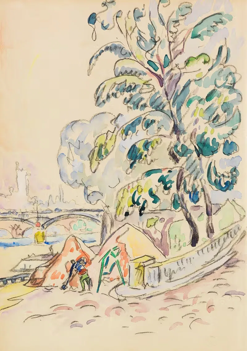 На Парижской Сене by Поль Синьяк, 1927 — digital art print download