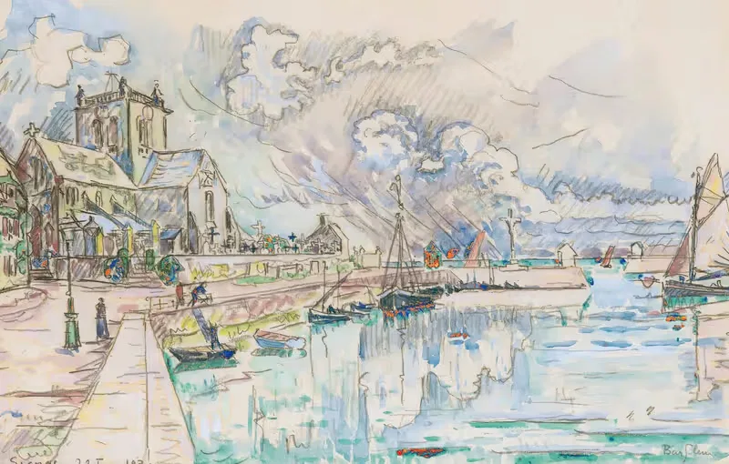 Barfleur, Le Port by Paul Signac, 1930 — digital art print download