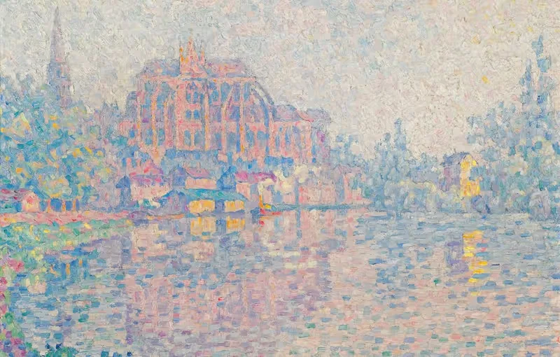 Оксерр, река by Поль Синьяк, 1902 — digital art print download