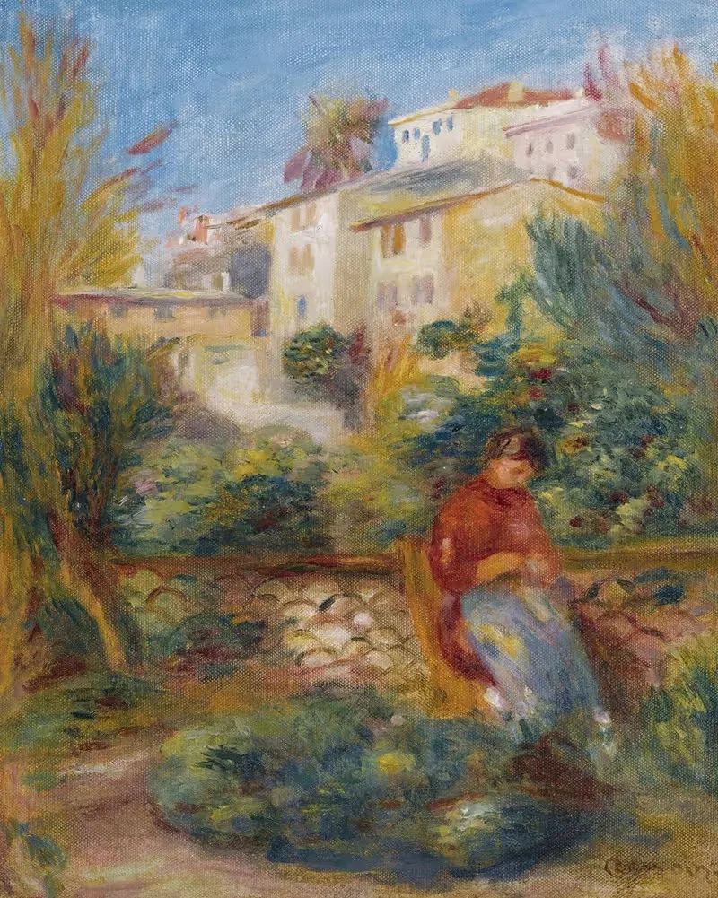 La Terrasse À Cagnes by Pierre-Auguste Renoir — digital art print download