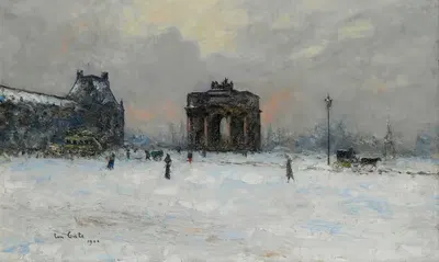 Париж, павильон Флора и Триумфальная арка Каррузеля by Сибе Иоганнес Тен Кат, 1902 — digital art print download