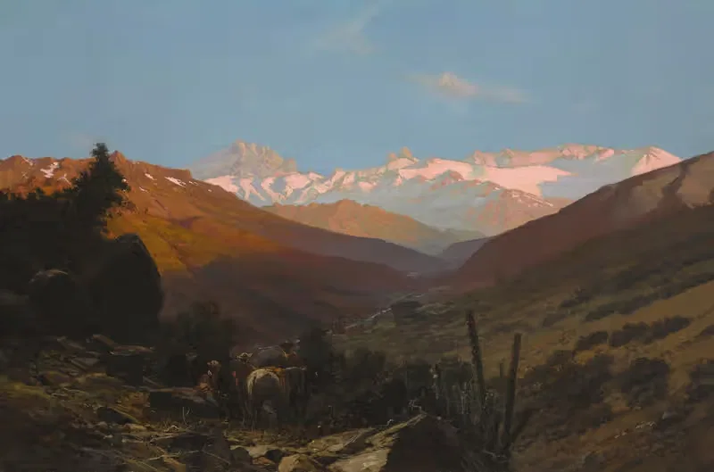 Сцена в Андах, Чили by Томас Жак Сомерскейлс, 1887 — digital art print download