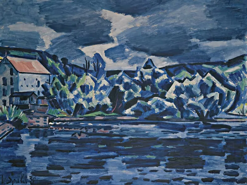Гроза у реки Отава by Вацлав Шпала, 1930 — digital art print download