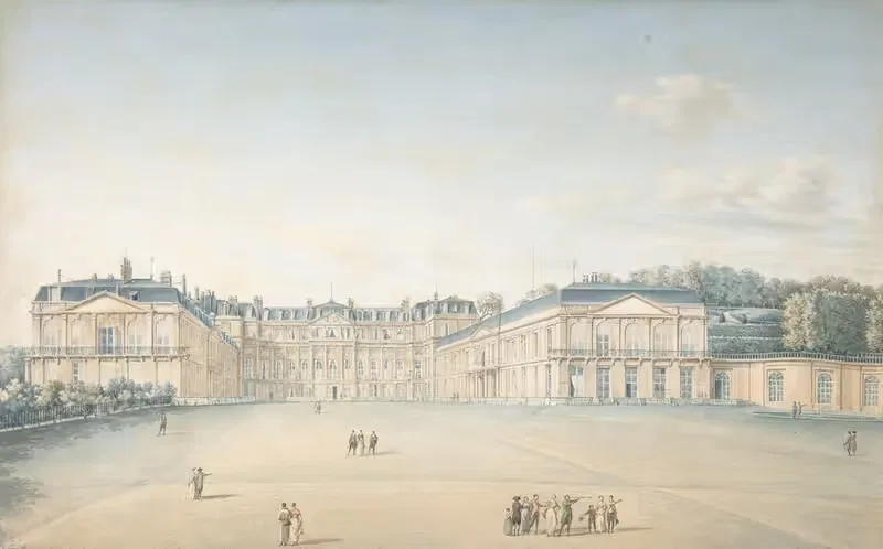 Courtyard of the Chateau de Saint-Cloud — Victor-Jean Nicolle