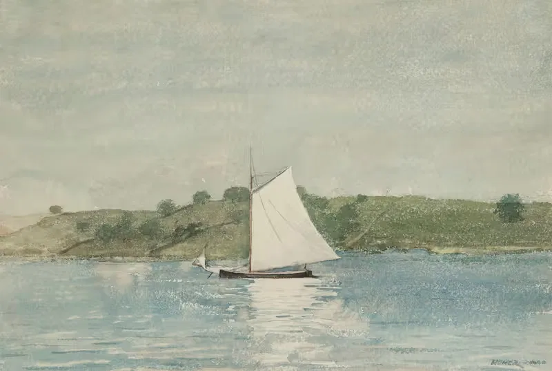 Sailing Calm Water by Winslow Homer, 1880 — digital art print download