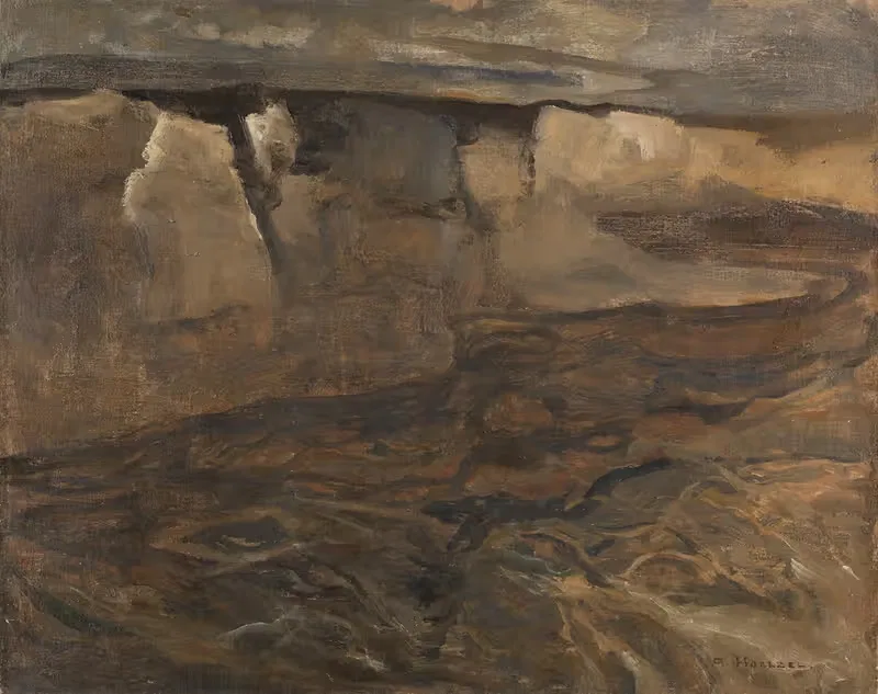 Ландшафт Дахау с белой скалой by Адольф Хёльцель, 1900 — digital art print download