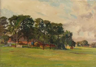 Haubarg in Eiderstedt by Alexander Eckener, 1928 — digital art print download