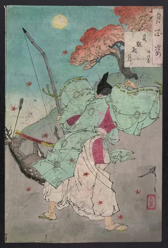 Луна на Йоганде by Цукиока Ёситоши, 1880 — digital art print download
