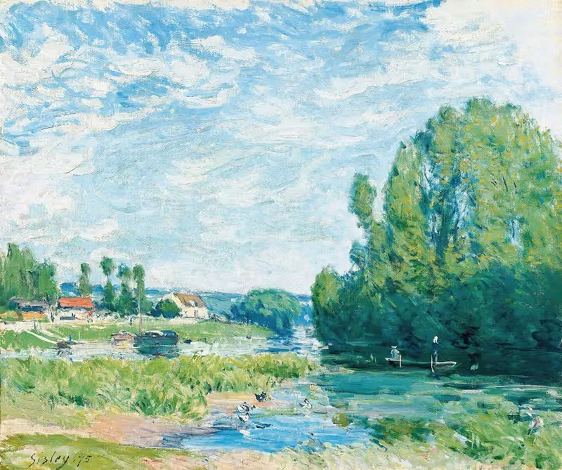 La Mare Aux Canards by Alfred Sisley, 1875 — digital art print download