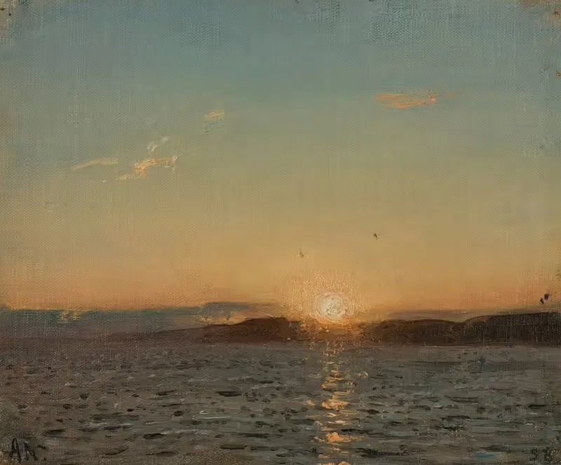 Вечернее солнце, Хвалер by Амальдус Нильсен, 1898 — digital art print download