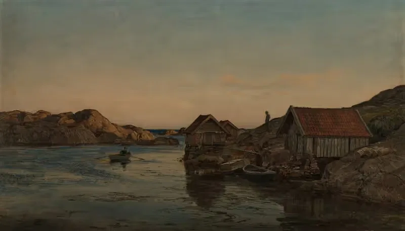 Конец дня, Линдеснес by Амальдус Нильсен, 1902 — digital art print download