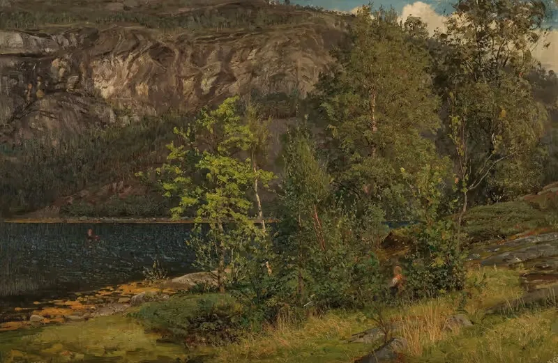 Фра Тёрён, Хардангер by Амальдус Нильсен, 1897 — digital art print download