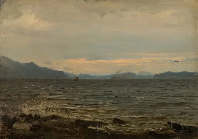 Gråvær, Bømmelen by Amaldus Nielsen, 1863 — digital art print download