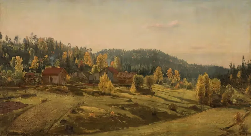 Осень в Порсгрунде by Амальдус Нильсен, 1889 — digital art print download