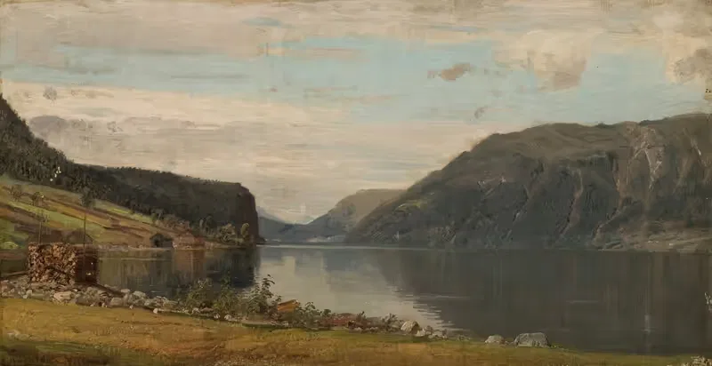 Киркхорн. Хорниндалсванн by Амальдус Нильсен, 1879 — digital art print download