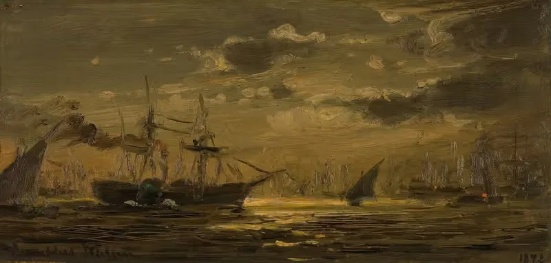 Лунный свет, красный Кадис by Амальдус Нильсен, 1872 — digital art print download
