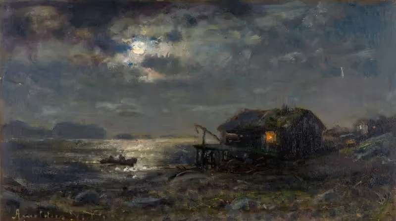 Лунный свет, Кинн by Амальдус Нильсен, 1860 — digital art print download