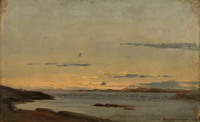 Sommeraften, Hvaler by Amaldus Nielsen, 1874 — digital art print download