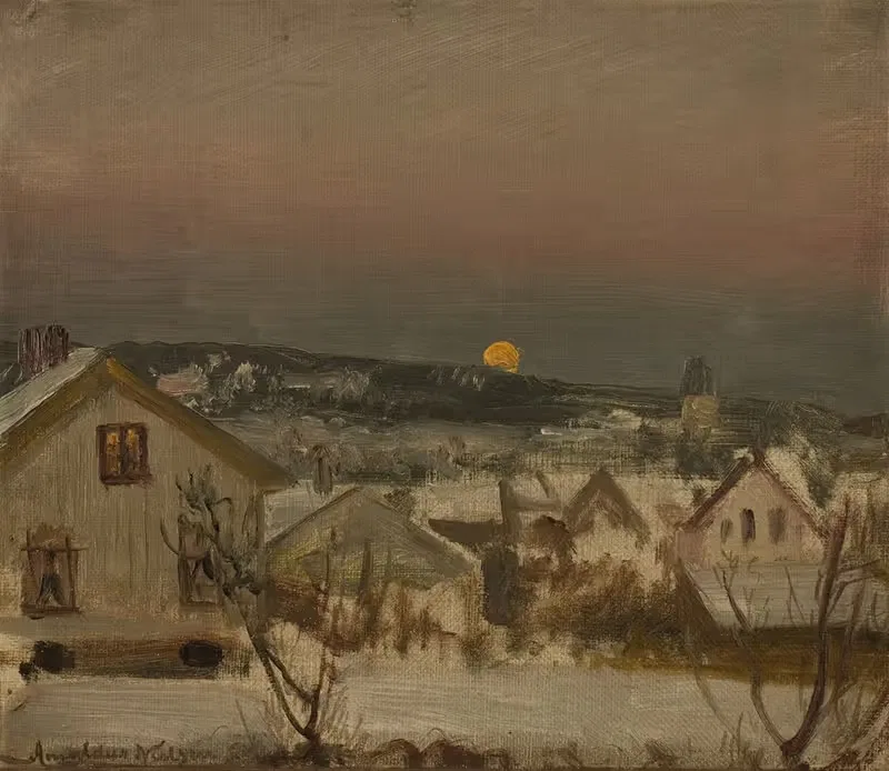 Зимний вечер из окна ателье by Амальдус Нильсен, 1875 — digital art print download