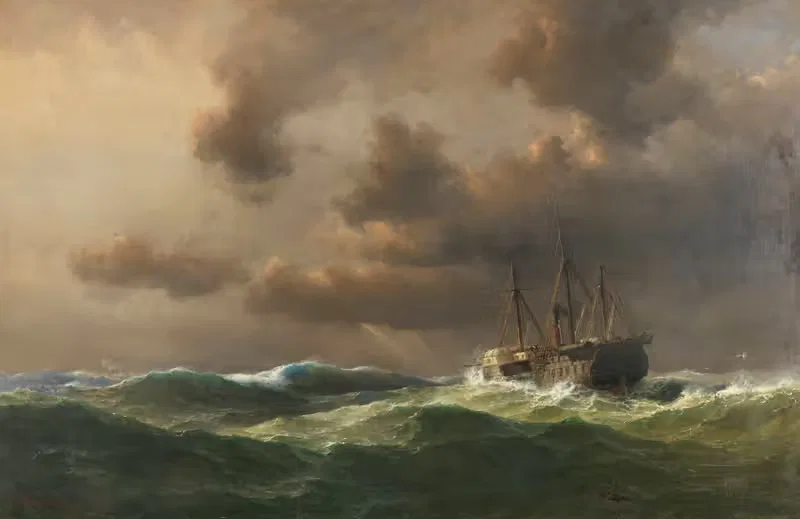 Nach dem Sturm by Anton Melbye, 1862 — digital art print download