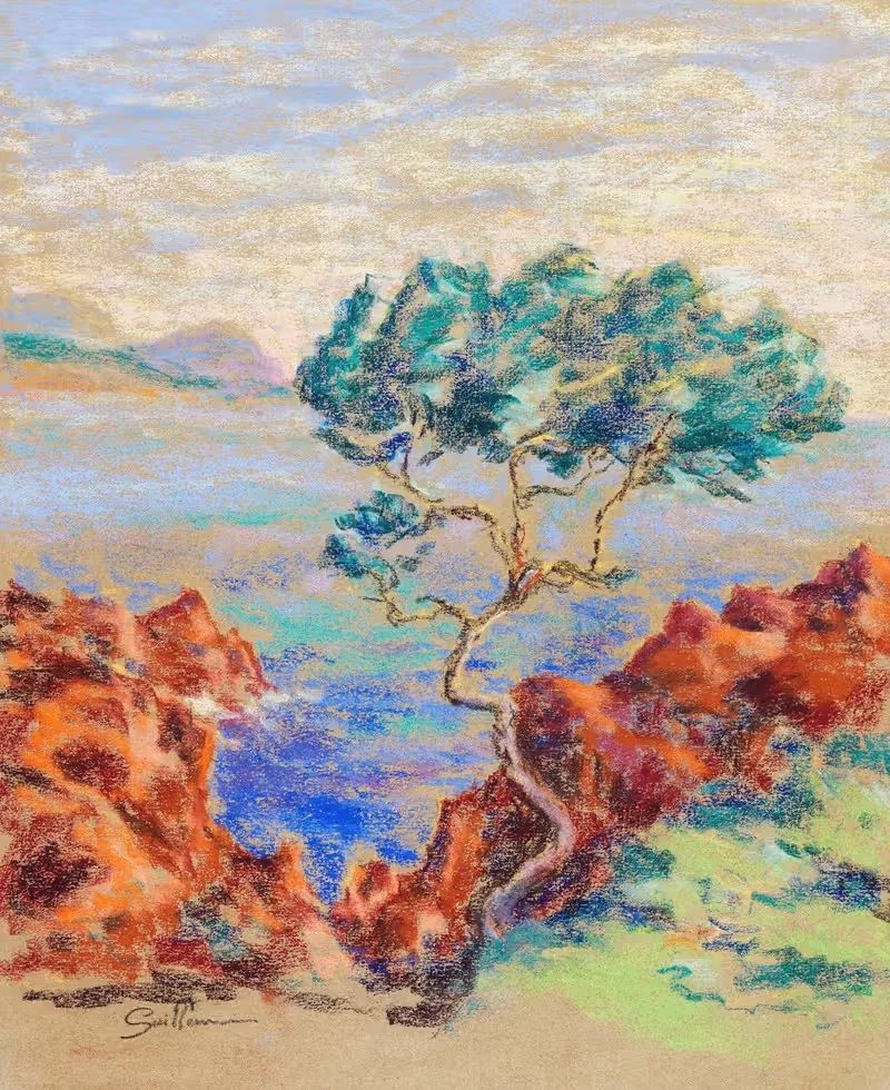 Ле Трая, пейзаж юга by Арман Гийомэн, 1914 — digital art print download