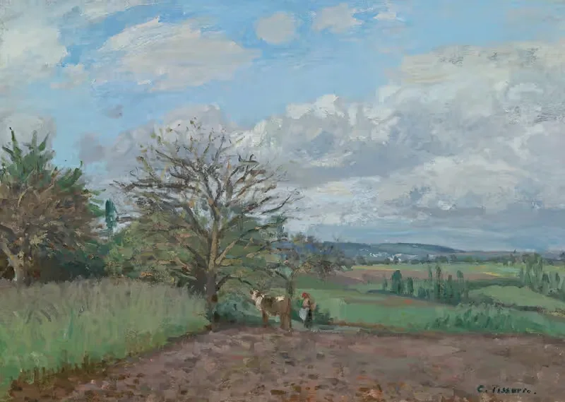 Paysage Avec Une Vachère by Camille Pissarro — digital art print download